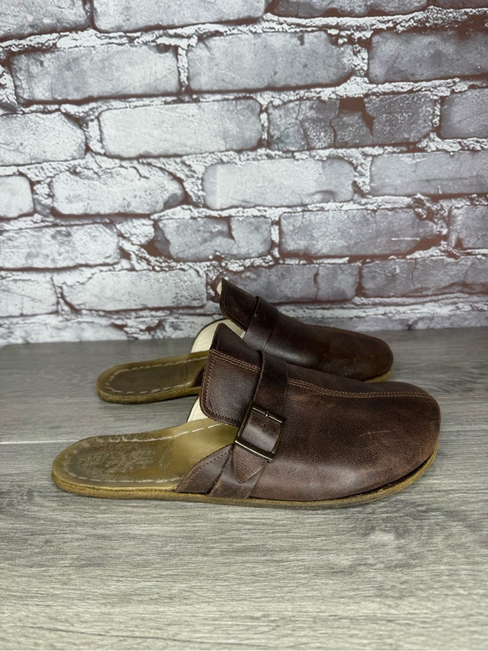 Earthing Harmony Grounding Brown Leather Barefoot Clogs Shoes Women’s 40/9.5M US